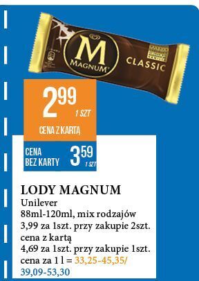 E.Leclerc Lód classic algida magnum oferta