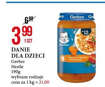 E.Leclerc Obiadek risotto z indykiem i warzywami gerber junior oferta