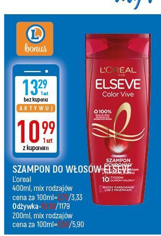 E.Leclerc Szampon do włosów ochronny l'oreal elseve color-vive oferta