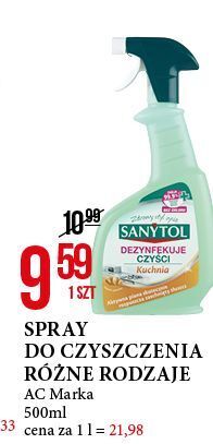 E.Leclerc Płyn dezynfekujący i czyszczący do kuchni cytrusowy sanytol oferta