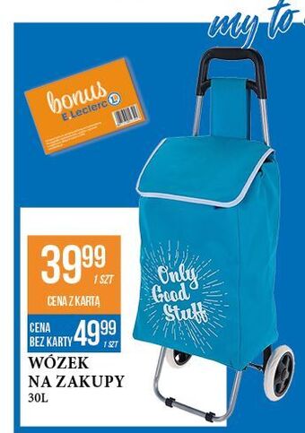E.Leclerc Wózek na zakupy 30l oferta
