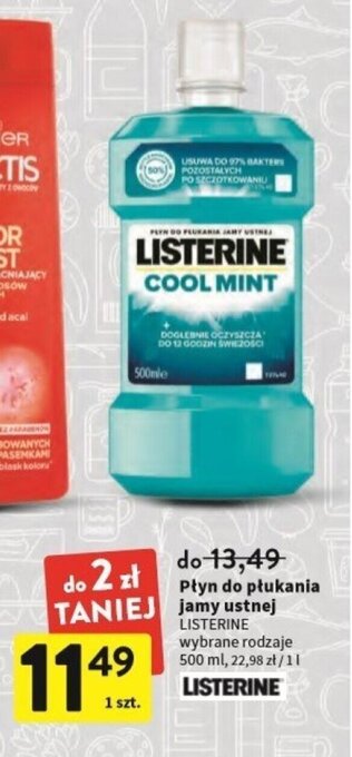 Intermarche Płyn do płukania jamy ustnej Listerine 500 ml oferta