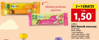 Lidl Baton banan jabłko i aronia lupilu oferta