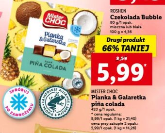 Lidl Pianka & galaretka smak pina colada mister choc oferta