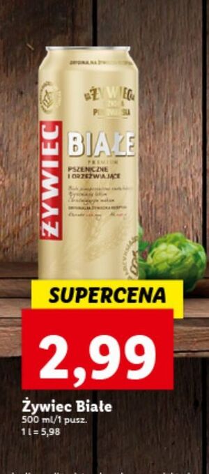 Lidl Piwo żywiec białe oferta
