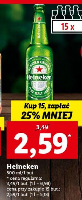 Lidl Piwo heineken oferta