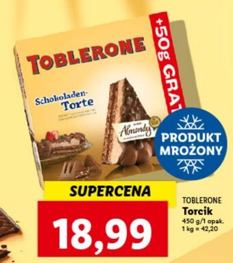 Lidl Tort migdałowy z czekoladą toblerone oferta