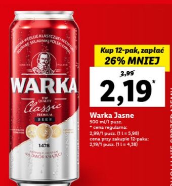 Lidl Piwo warka oferta