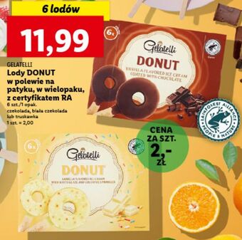 Lidl Lody donut czekoladowe gelatelli oferta