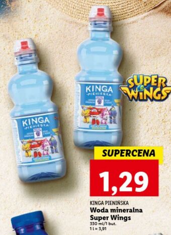 Lidl Woda niegazowana super wings kinga pienińska oferta