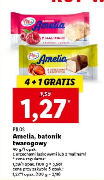 Lidl Baton twargowy z orzechami laskowymi pilos oferta