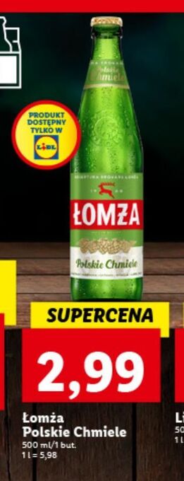 Lidl Piwo łomża polskie chmiele oferta