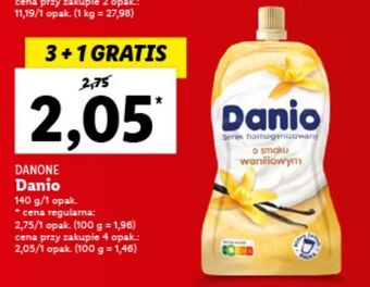 Lidl Serek wanilia saszetka danone danio oferta
