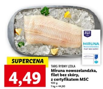 Lidl Miruna nowozelandzka filet bez skóry targ rybny lidla oferta