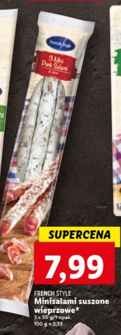 Lidl Mini salami suszone french style oferta
