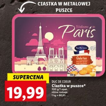Lidl Ciastka w puszce duc de coeur oferta