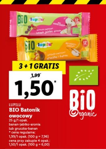 Lidl Baton gruszka i banan lupilu oferta
