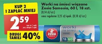 Biedronka Worki na śmieci 60 l zosia samosia oferta