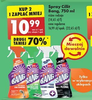 Biedronka Płyn turbo spray pleśń i czarne osady cillit bang oferta