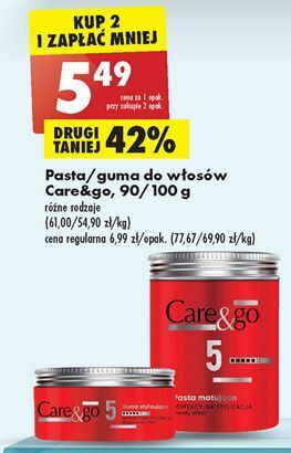 Biedronka Pasta do włosów care&go oferta