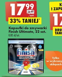 Biedronka Tabletki do zmywarek lemon finish quantum ultimate oferta