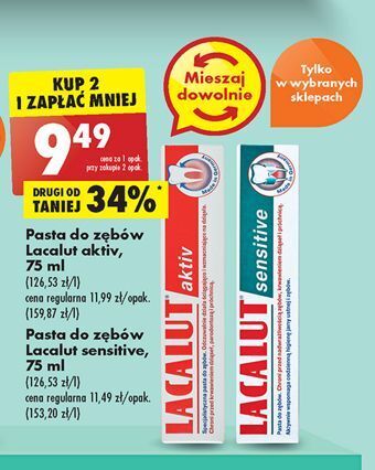 Biedronka Pasta do zębów lacalut sensitive oferta