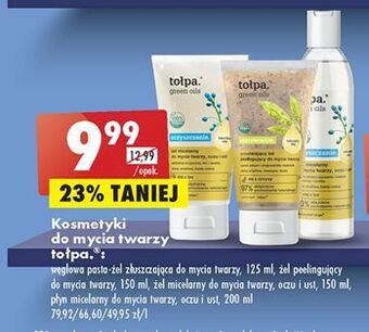 Biedronka Żel micelarny do mycia twarzy z olejem lnu tołpa green oils oferta