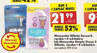 Biedronka Maszynka do golenia + 6 wkładów gillette sensor 3 oferta