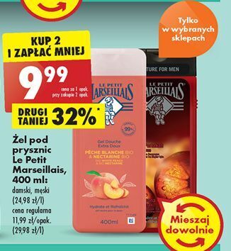 Biedronka Żel pod prysznic biała brzoskwinia i nektarynka le petit marseillais oferta