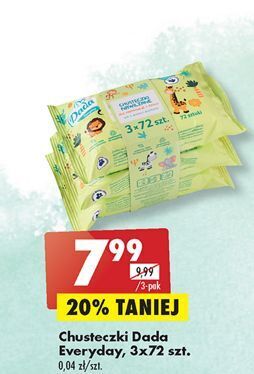 Biedronka Chusteczki rumianek i alantoina dada everyday oferta