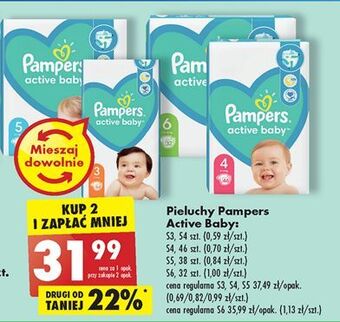 Biedronka Pieluszki dla dzieci 5 pampers active baby oferta