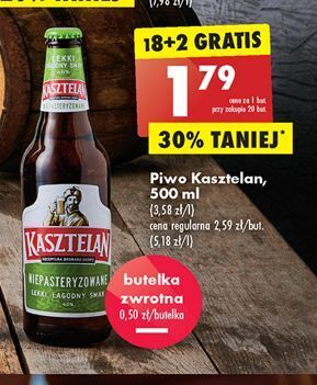 Biedronka Piwo kasztelan niepasteryzowane oferta