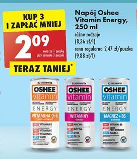 Biedronka Napój energetyczny witaminy + minerały oshee vitamin energy oferta