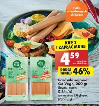 Biedronka Parówki sojowe classic govege oferta