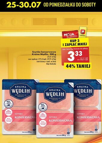 Biedronka Szynka konserwowa kraina wędlin oferta