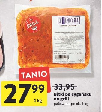 Intermarche Bitki po cygańsku na grill z indyka oferta