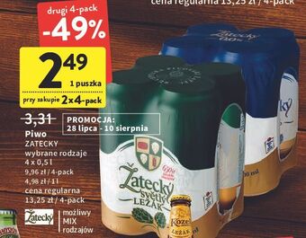 Intermarche Piwo zatecky svetly lezak oferta