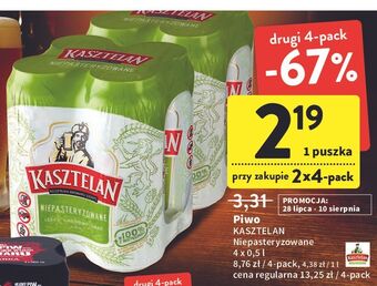 Intermarche Piwo kasztelan niepasteryzowane oferta