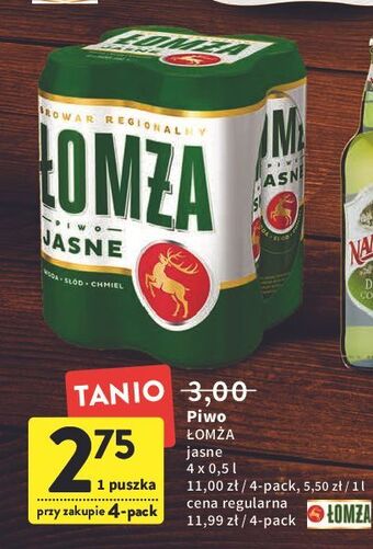 Intermarche Piwo łomża jasne (dawniej export) oferta
