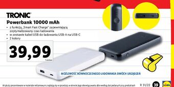 Lidl Powerbank 10000 mah tronic oferta