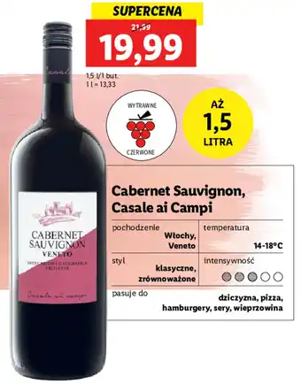 Lidl Cabernet Sauvignon Casale ai Campi 750 ml oferta