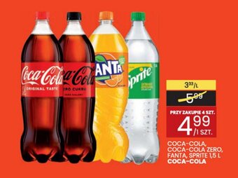 Wafelek Coca-Cola, Coca Cola Zero, Fanta, Sprite 1,5 l oferta