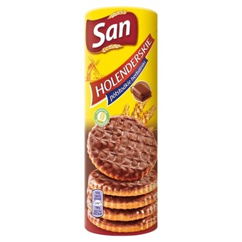 Kaufland San holenderskie herbatniki półsłodkie oblane czekoladą mleczną 188 g oferta