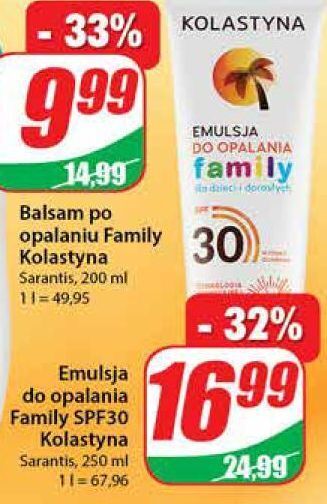 Dino Emulsja do opalania spf 30 kolastyna family oferta