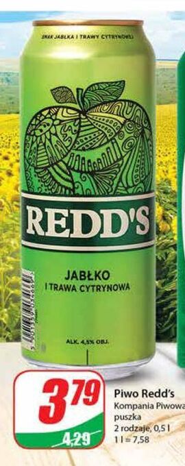 Piwo redd's jabłko i trawa cytrynowa