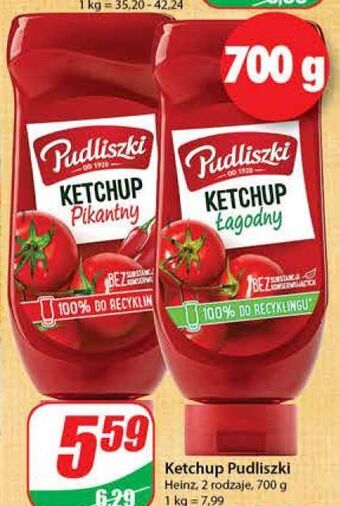 Dino Ketchup pikantny pudliszki oferta