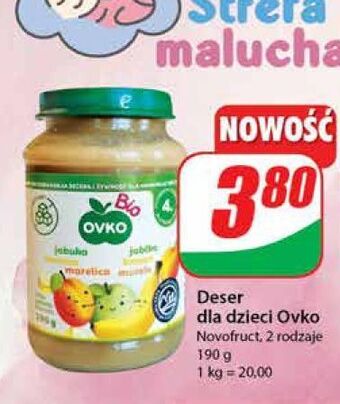 Dino Deser jabłko banan morela po 4 miesiącu bio ovko oferta