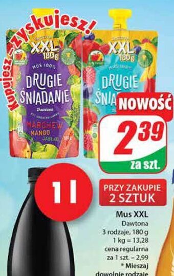 Dino Mus marchew-mango-jabłko drugie śniadanie oferta