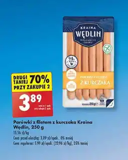 Biedronka Parówki z filetem z kurczaka 1 SZT 250 G oferta