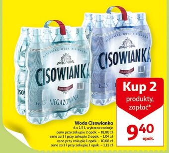 Auchan Woda Cisowianka 6 x 1,5 l oferta